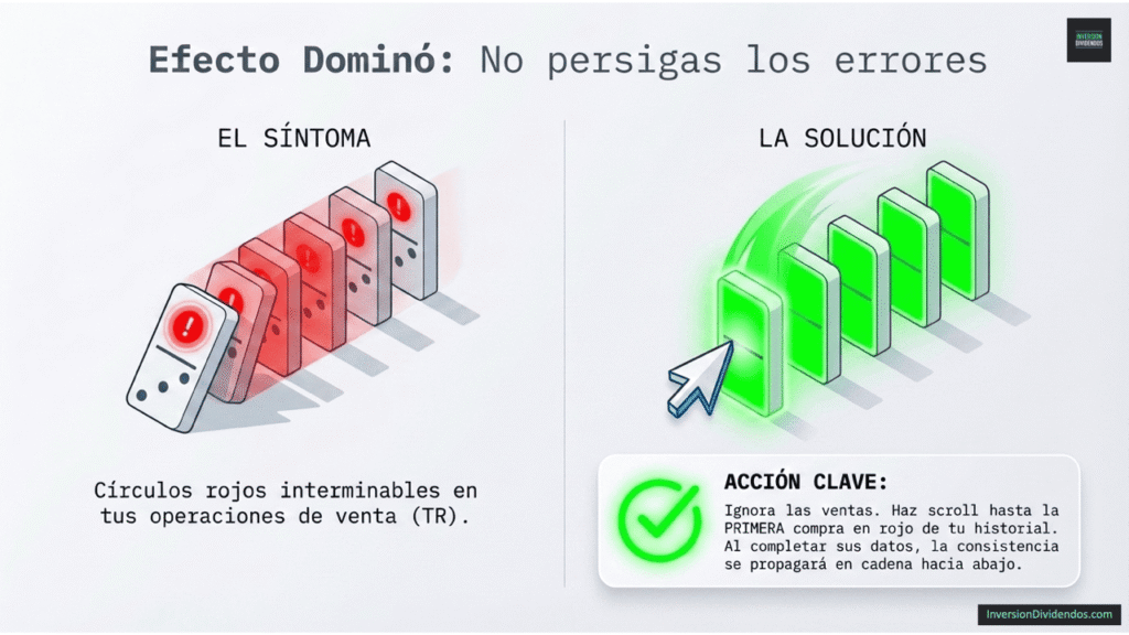 Resolución de círculos rojos e inconsistencias críticas en el sistema FIFO.